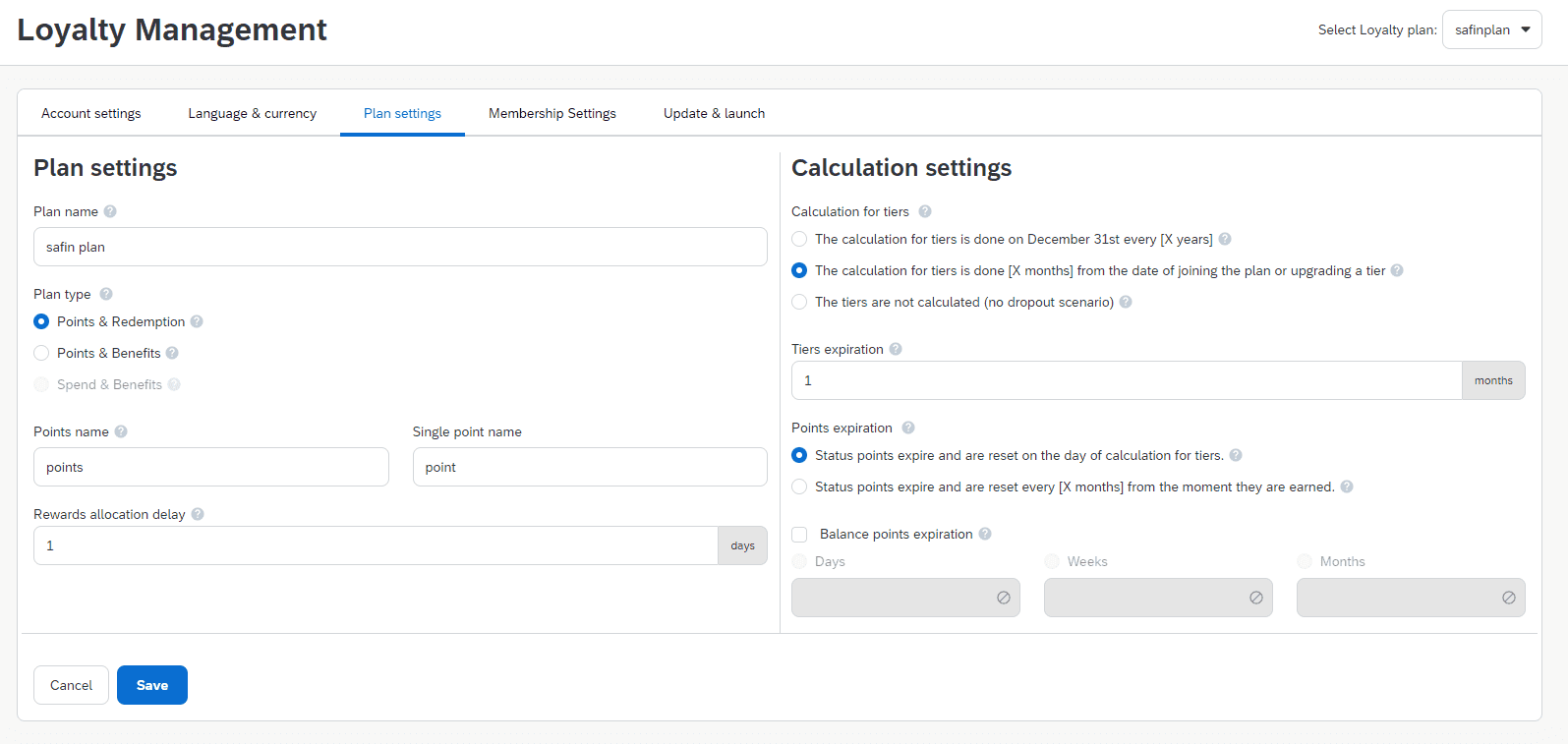 Grafik Backend Emarsys Loyality Management