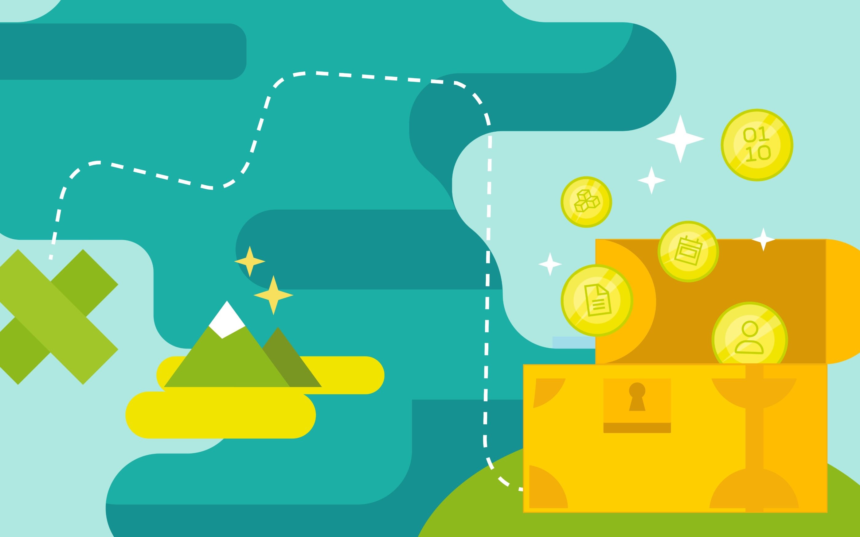 Grafik einer Schatzkarte