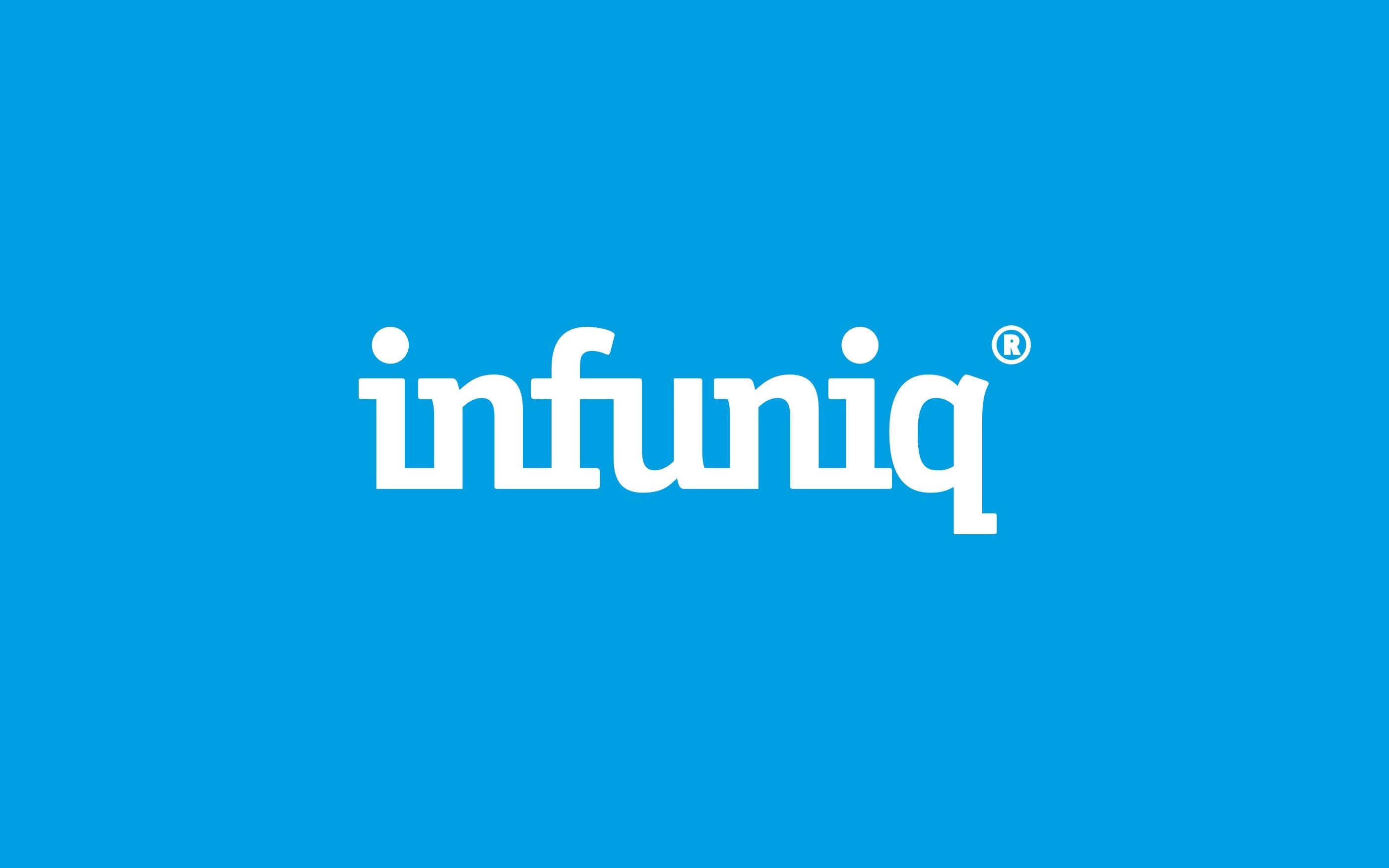 infuniq Logo weiß auf cyan