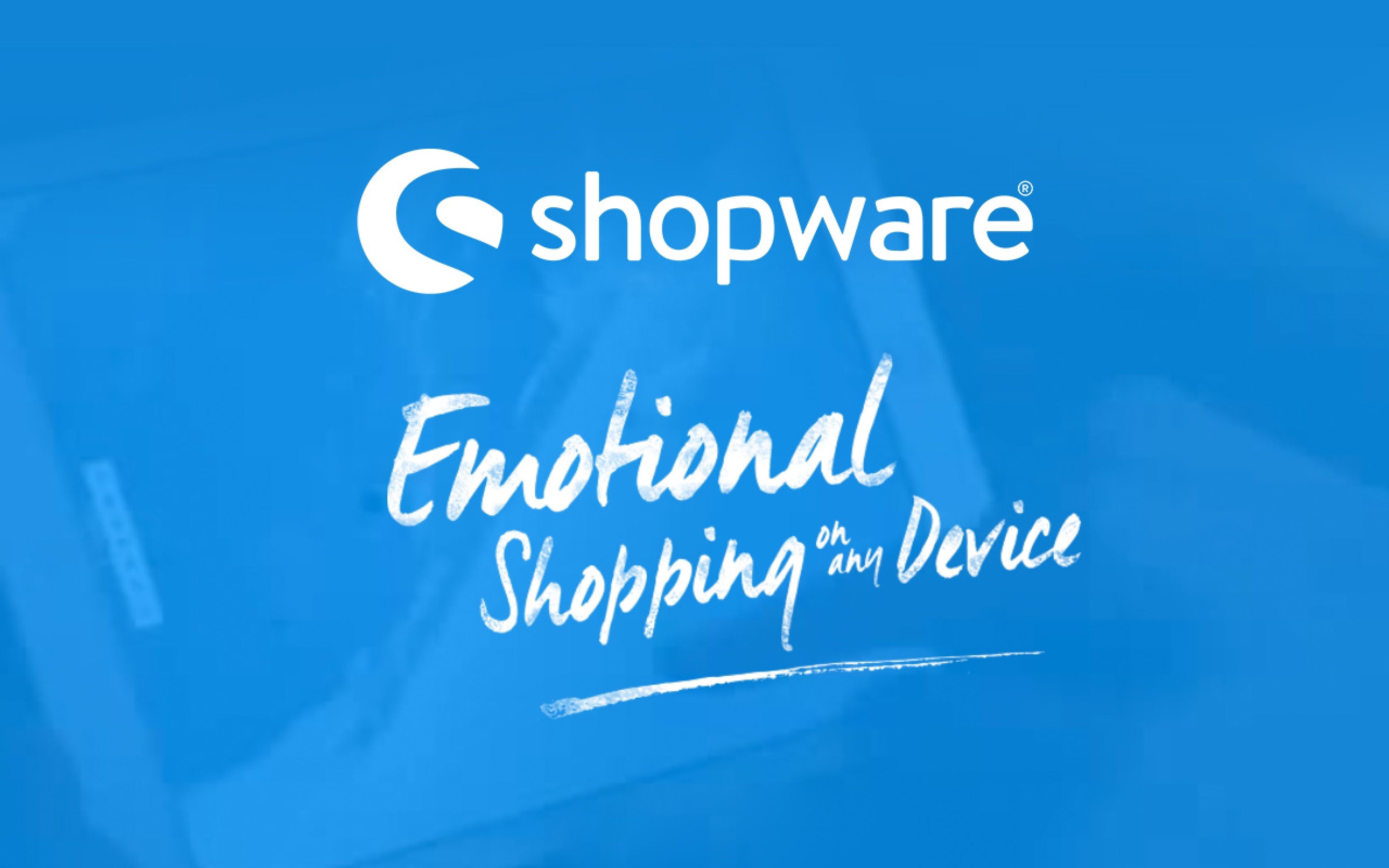 Shopware Logo mit Slogan Shopping on any Device