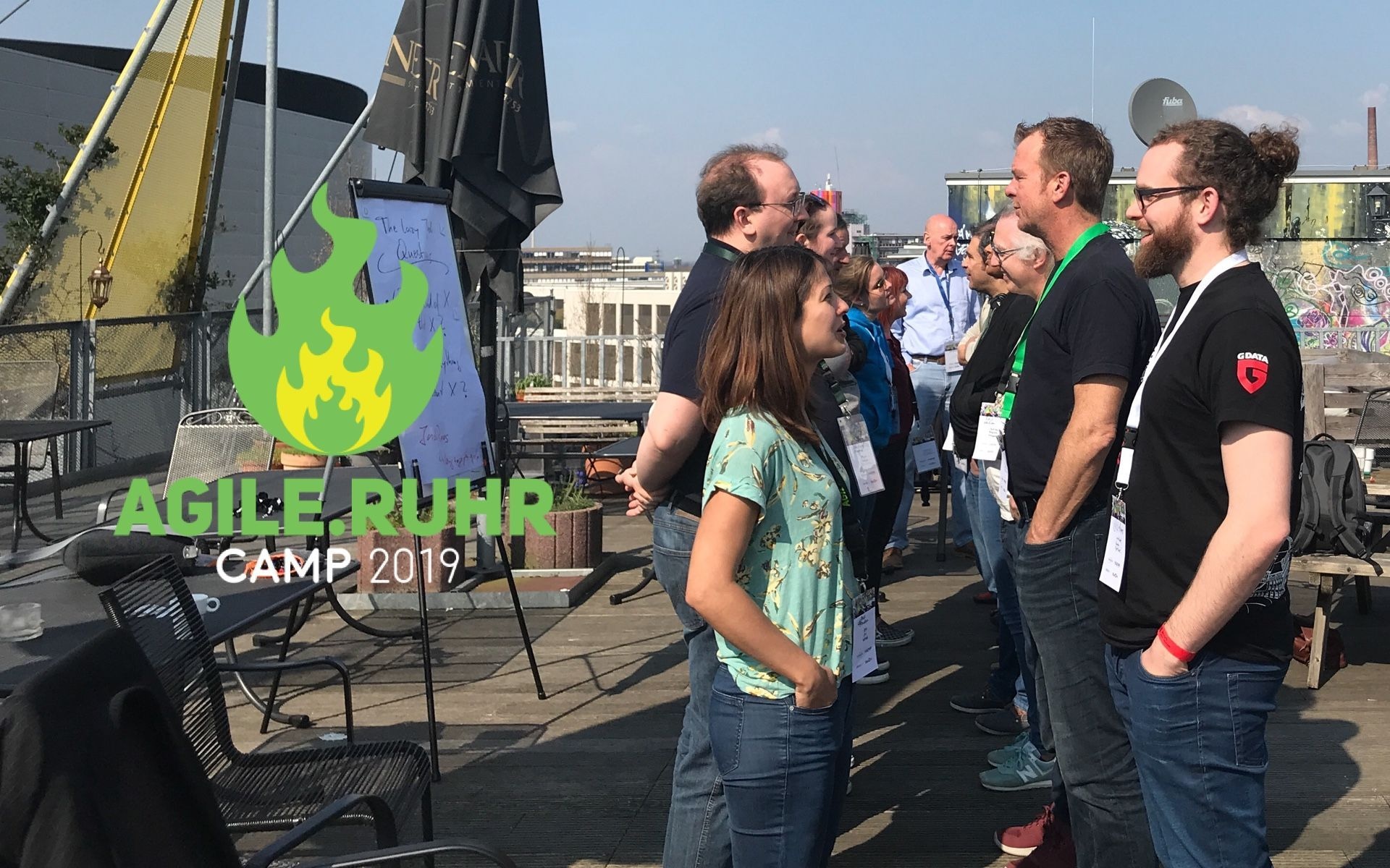 Agile Ruhr Camp 2019 on the roof of the Unperfekthaus